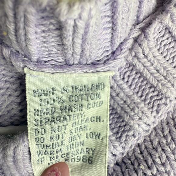 Jeanne Pierre Knit Sweater Vest Women S Purple Preppy 90's Striped Fairy Goth - Picture 4 of 5